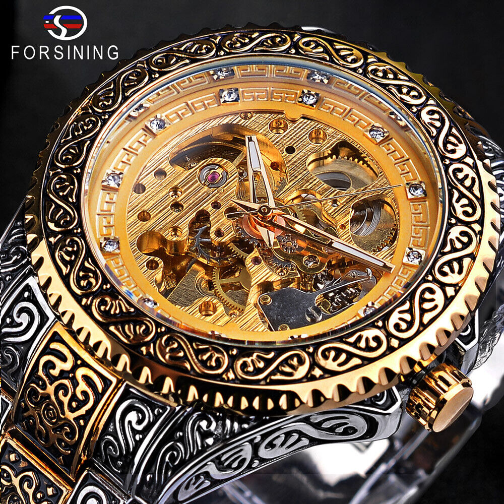 Luxury Watch Nice - FORSINING Men's Luxury Diamond Carved Skeleton