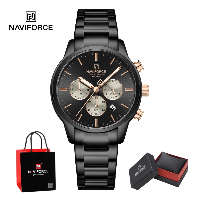 Luxury Watch Men - NAVIFORCE Men Quartz Chronograph Watch Waterproof