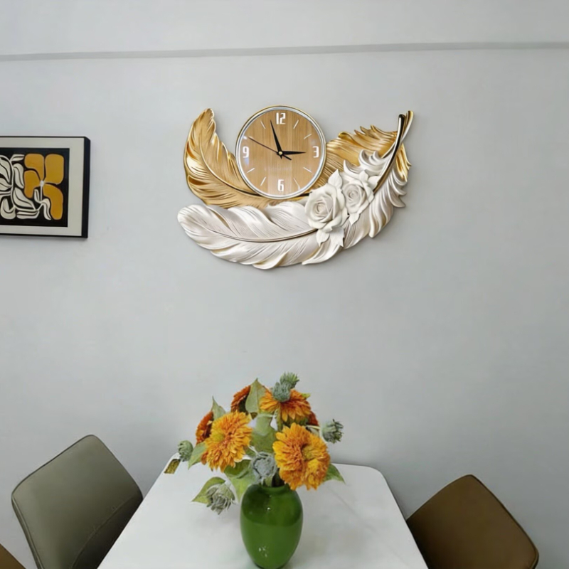 High-end Feather Design Wall C - đánh giá và giá Luxury Watch Wall Clock