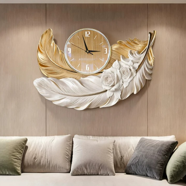 High-end Feather Design Wall C - đánh giá và giá Luxury Watch Wall Clock