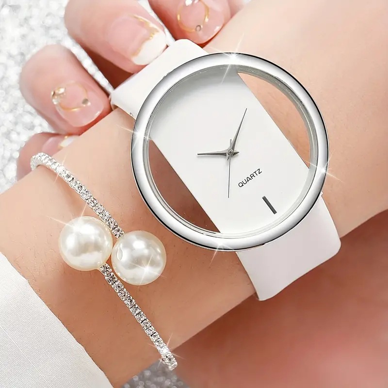 2pcs Fashion White Simple Watc - đánh giá và giá Luxury Watch White