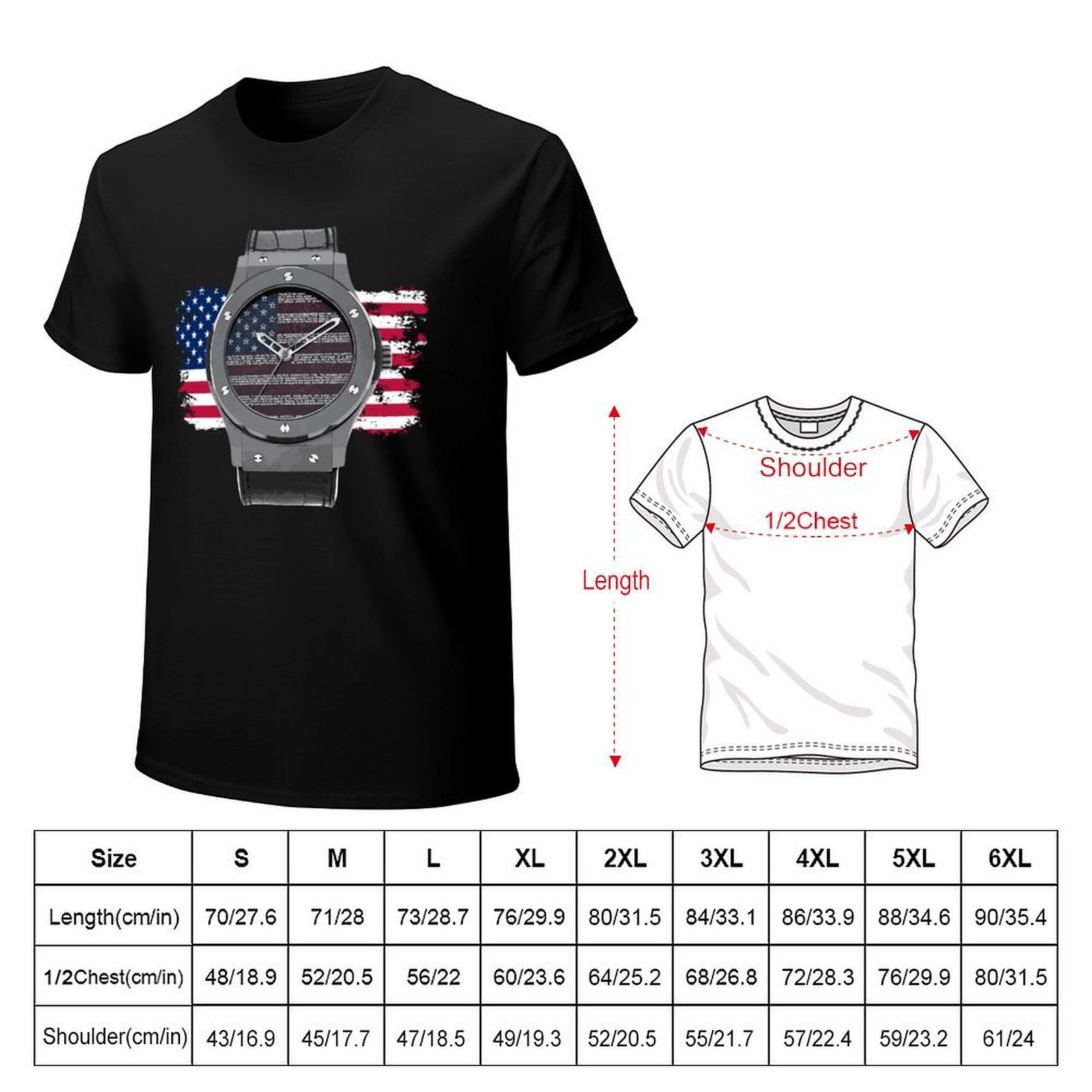 LUXURY WATCH DRAWING T-Shirt H - đánh giá và giá Luxury Watch Drawing