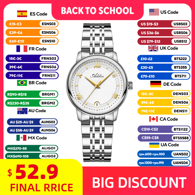 ADDIES Elegant Quartz Ladies W - đánh giá và giá Luxury Watch Case Travel