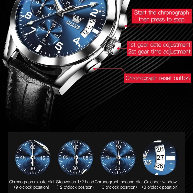 OLEVS 2878 Men Watch Brand Lux - đánh giá và giá Luxury Watch Zone