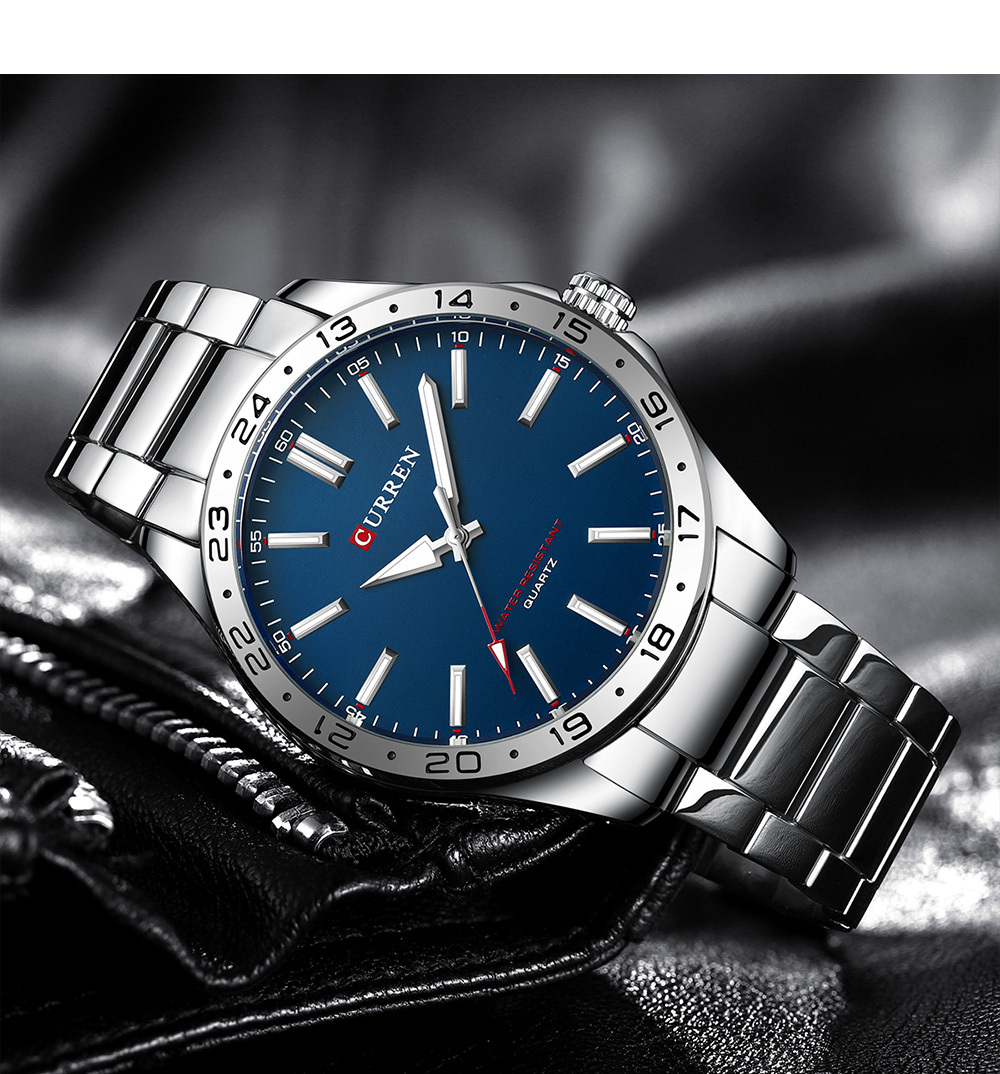 CURREN 8452 Silver White Gift  - đánh giá và giá Luxury Watch White