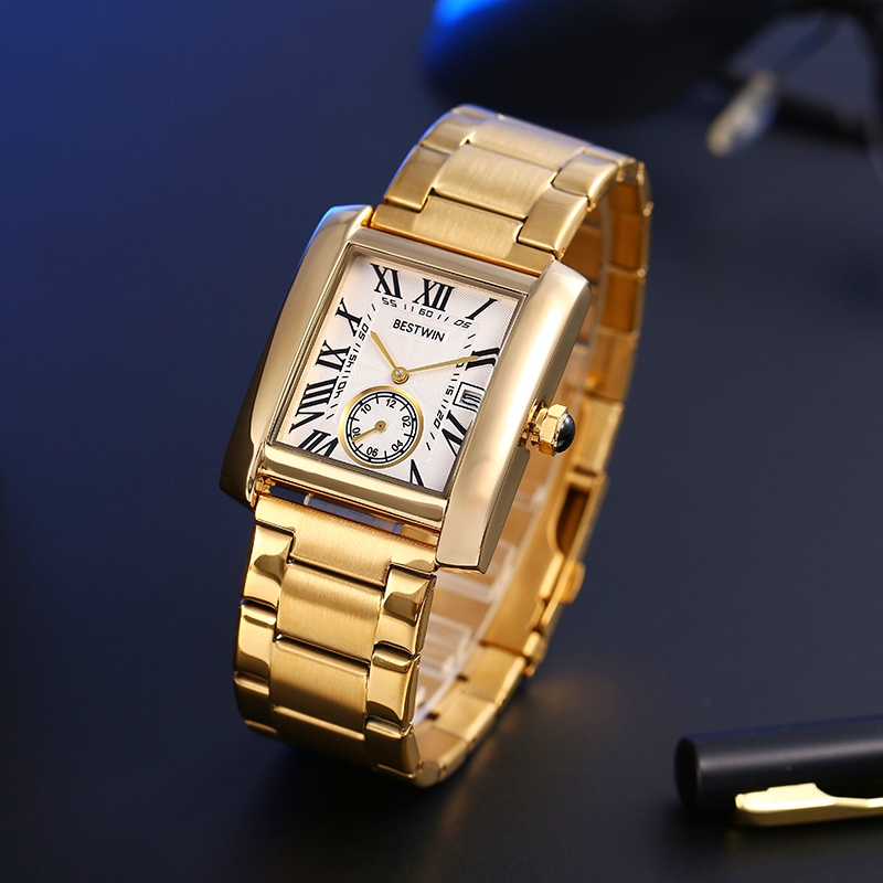 Luxury Men's Watch Men's Gold  - đánh giá và giá Luxury Watch White