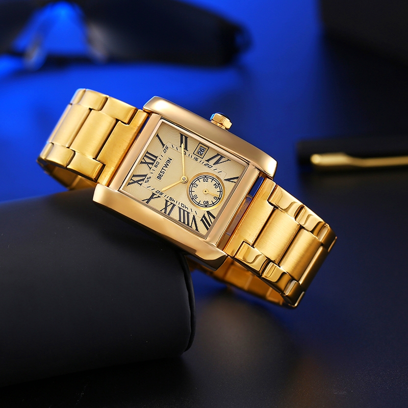 Luxury Men's Watch Men's Gold  - đánh giá và giá Luxury Watch White