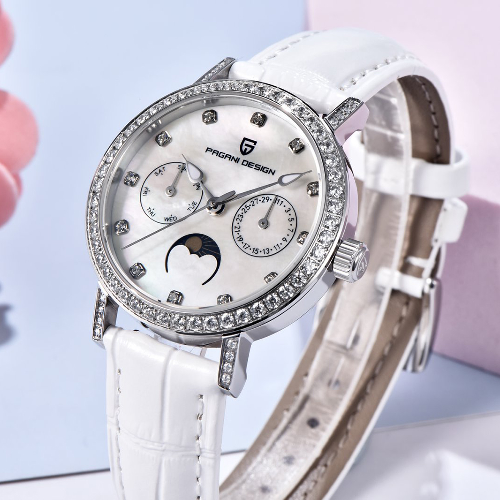 PAGANI DESIGN Women Quartz Wat - đánh giá và giá Luxury Watch White