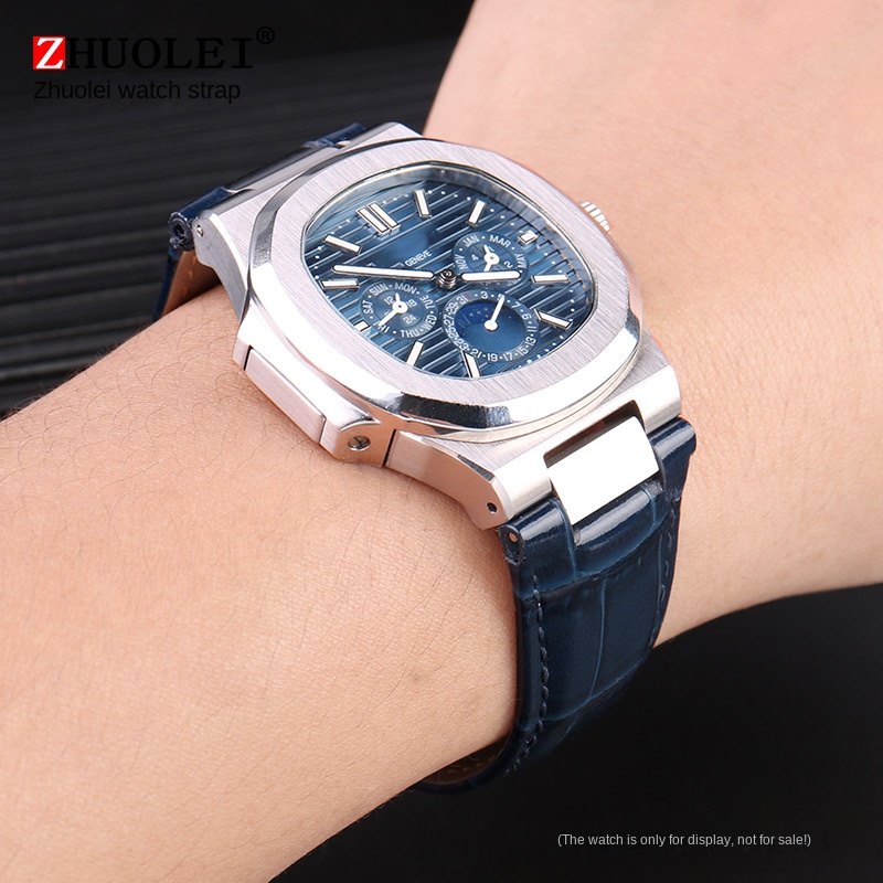 25X13mm notch Genuine Leather  - đánh giá và giá Patek Philippe Watch Aquanaut