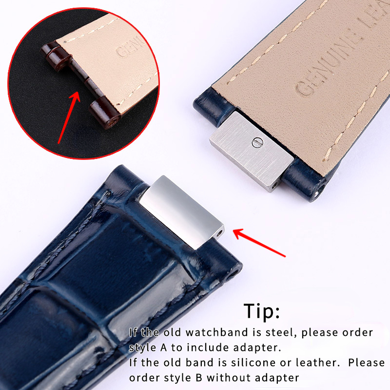 25X13mm notch Genuine Leather  - đánh giá và giá Patek Philippe Watch Aquanaut