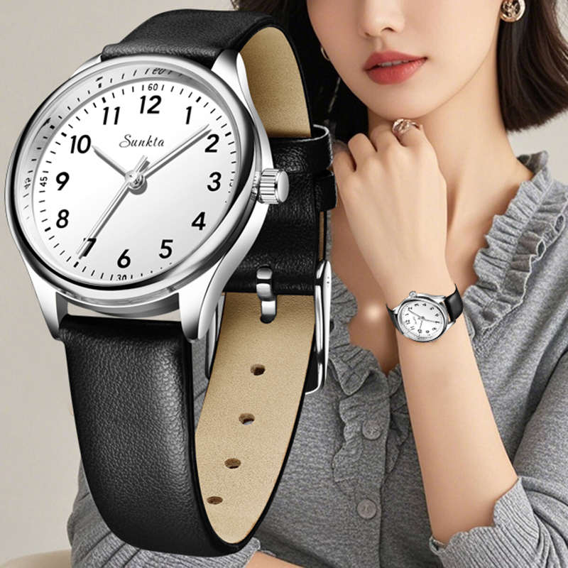 LIGE Simple Women Fashion Blac - đánh giá và giá Luxury Watch White