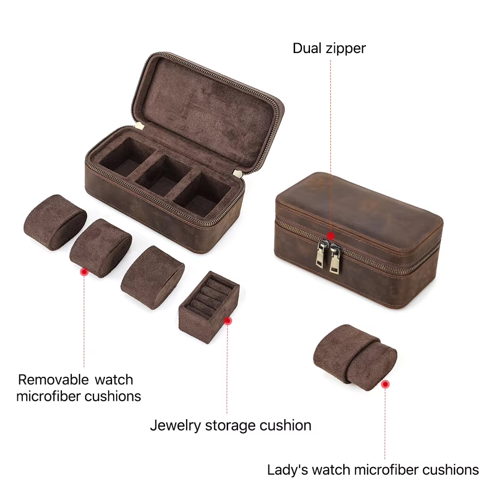 10/8/3/2 Grids Luxury Genuine  - đánh giá và giá Luxury Watch Case Travel