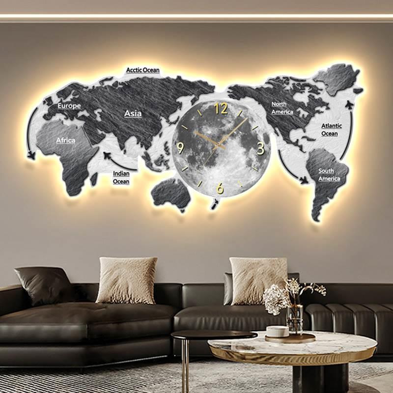 World Map Glowing Wall Clock L - đánh giá và giá Luxury Watch House